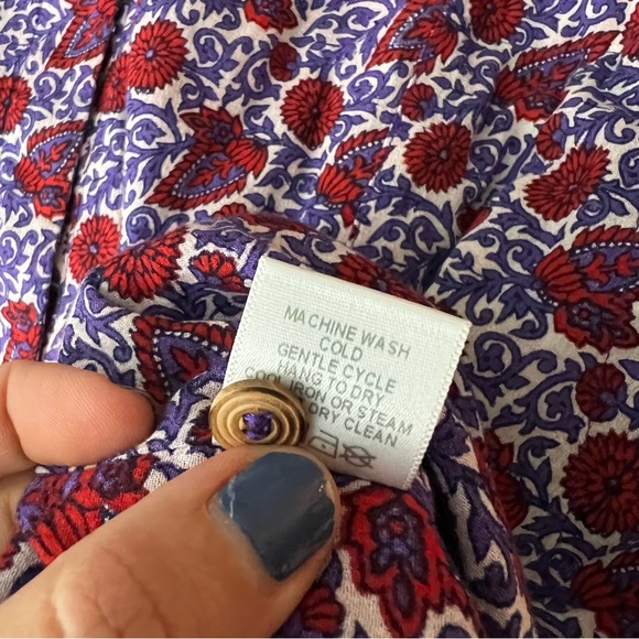 XiRENA Grady Purple Red Floral Paisley Short Sleeve Romper size M - Picture 3 of 11